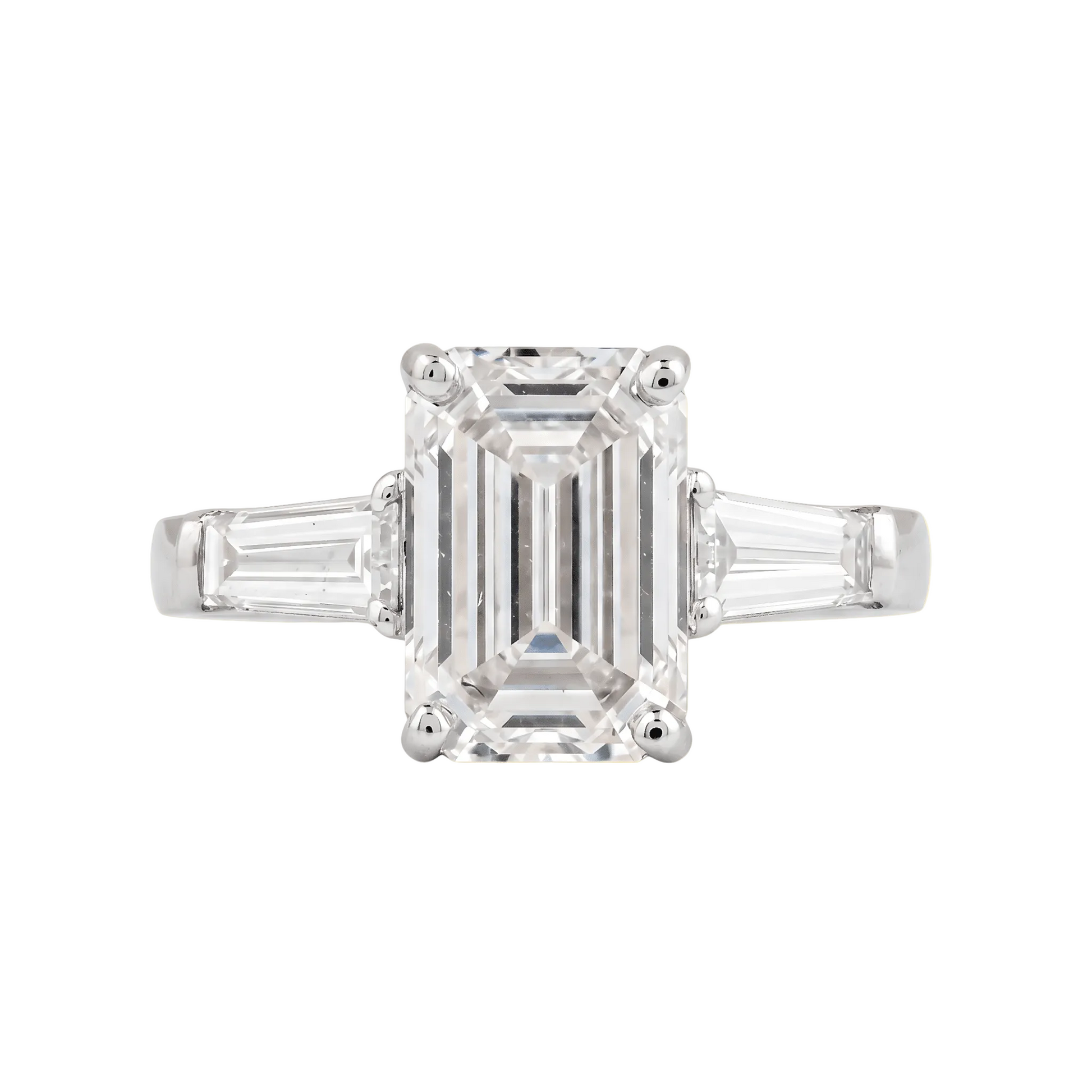 Emerald Cut with Tapered Baguette Side Stones - ETERNAL JEWEL