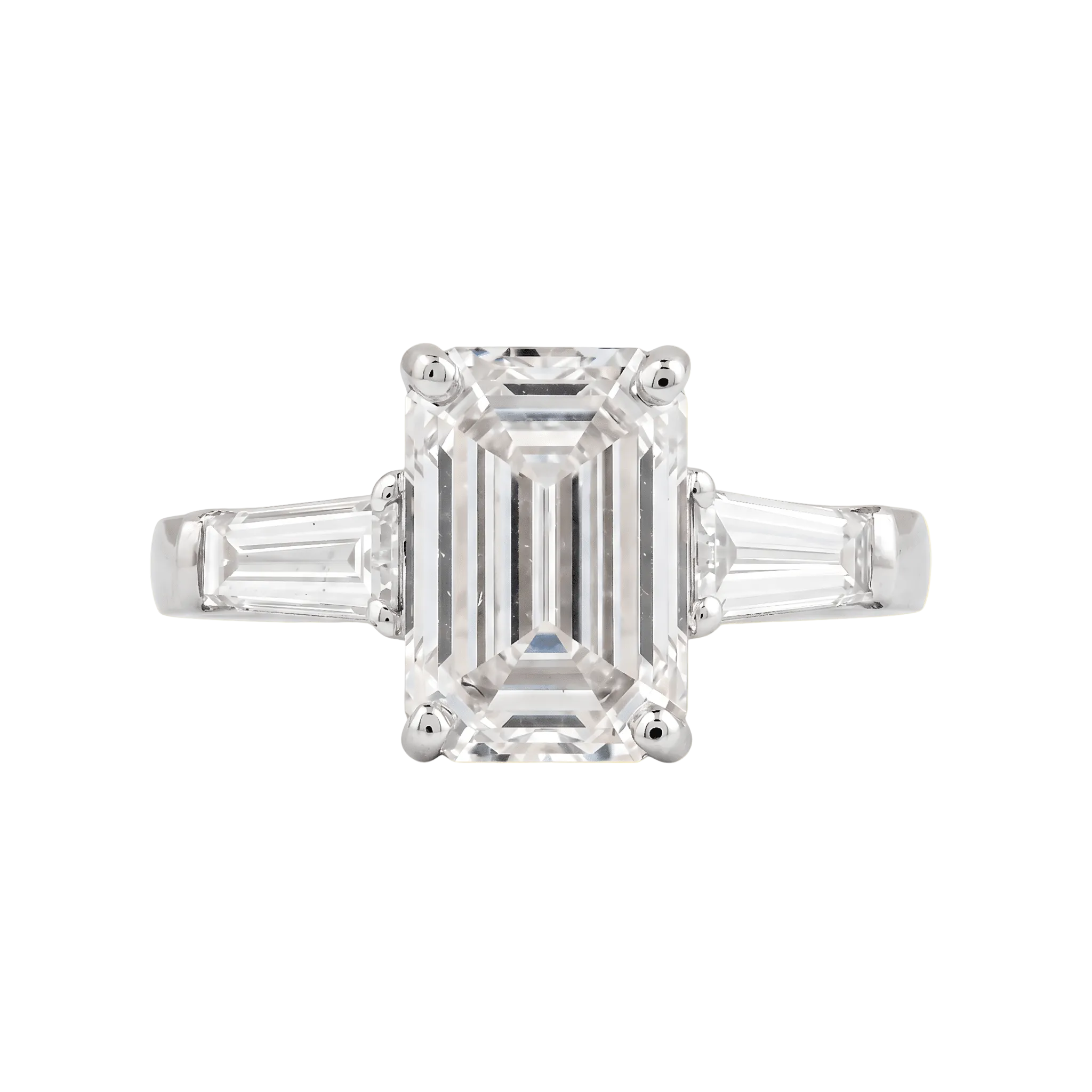 Emerald Cut with Tapered Baguette Side Stones - ETERNAL JEWEL