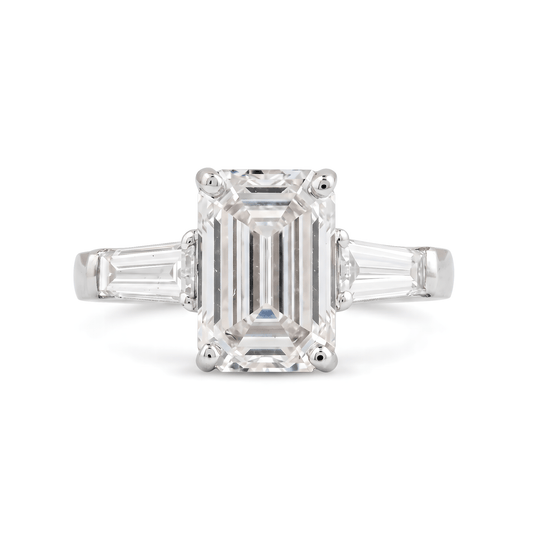 Emerald Cut with Tapered Baguette Side Stones - ETERNAL JEWEL