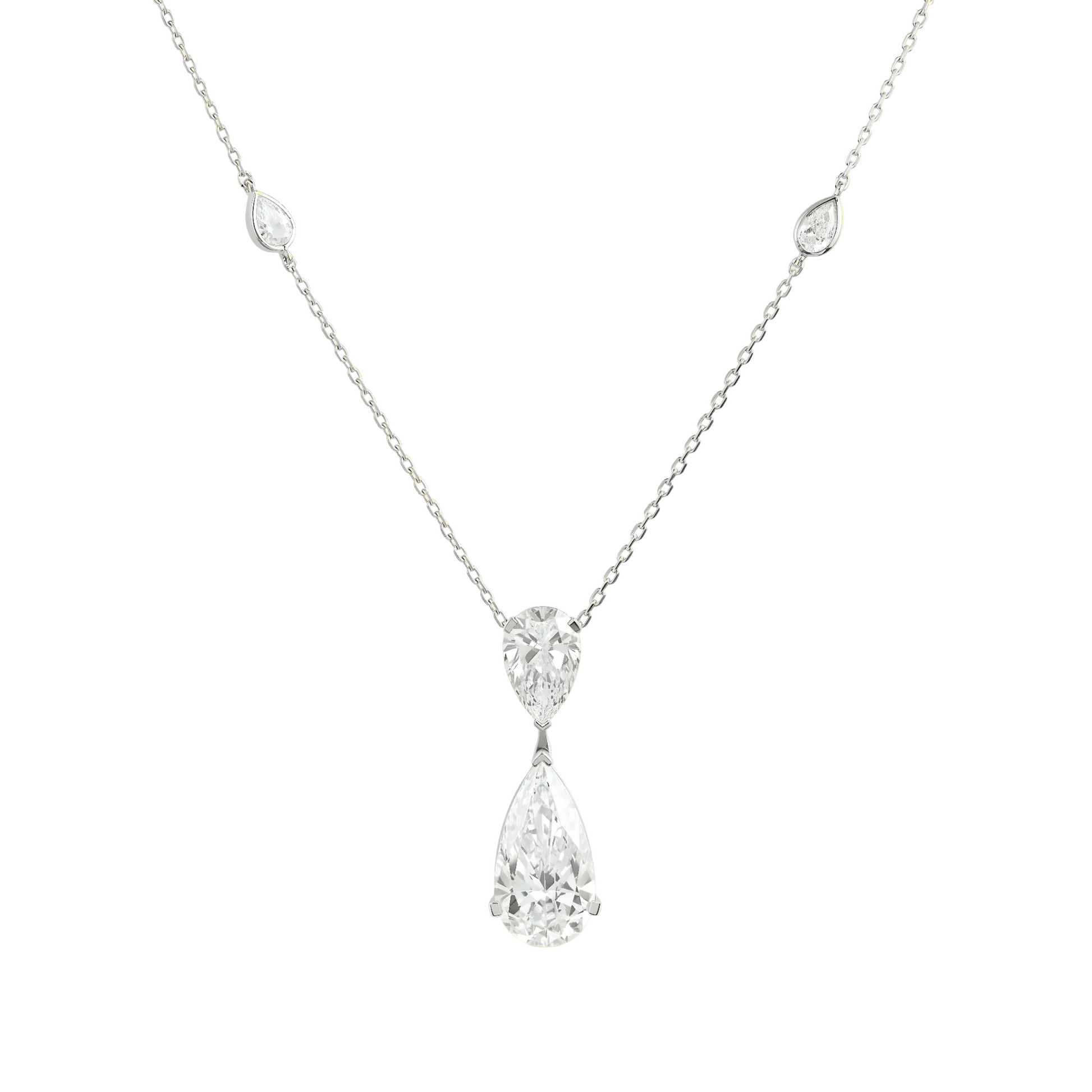 Everyday Classic Pear Diamond Necklace - ETERNAL JEWEL