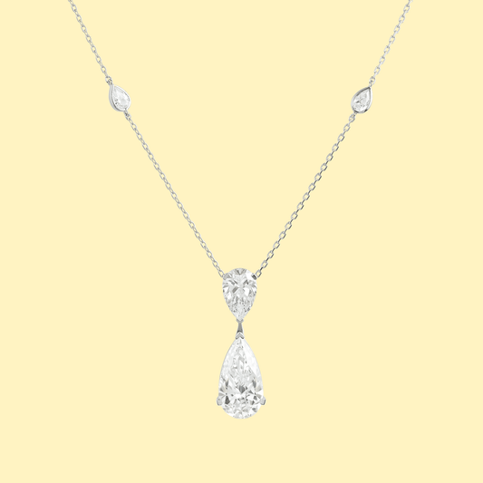 Everyday Classic Pear Diamond Necklace - ETERNAL JEWEL