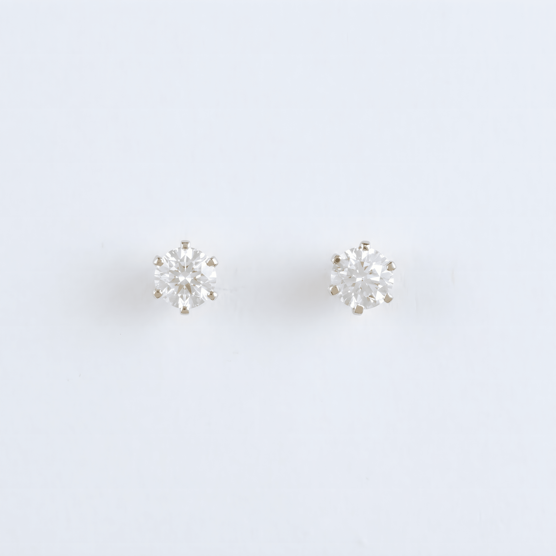 Everyday Luxury Round Diamond Six - Prong Studs in Yellow Gold - ETERNAL JEWEL
