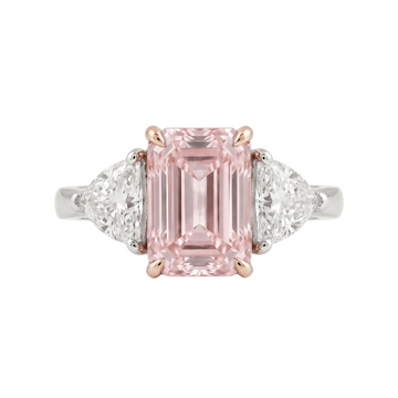 Fancy Pink Three - Stone Engagement Ring - ETERNAL JEWEL