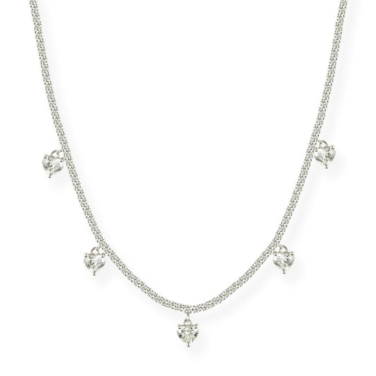 Heart Charms Diamond Necklace - ETERNAL JEWEL