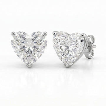 Heart Cut Diamond Studs- NEW - ETERNAL JEWEL