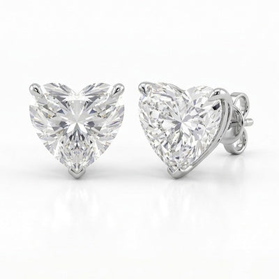 Heart Cut Diamond Studs- NEW - ETERNAL JEWEL
