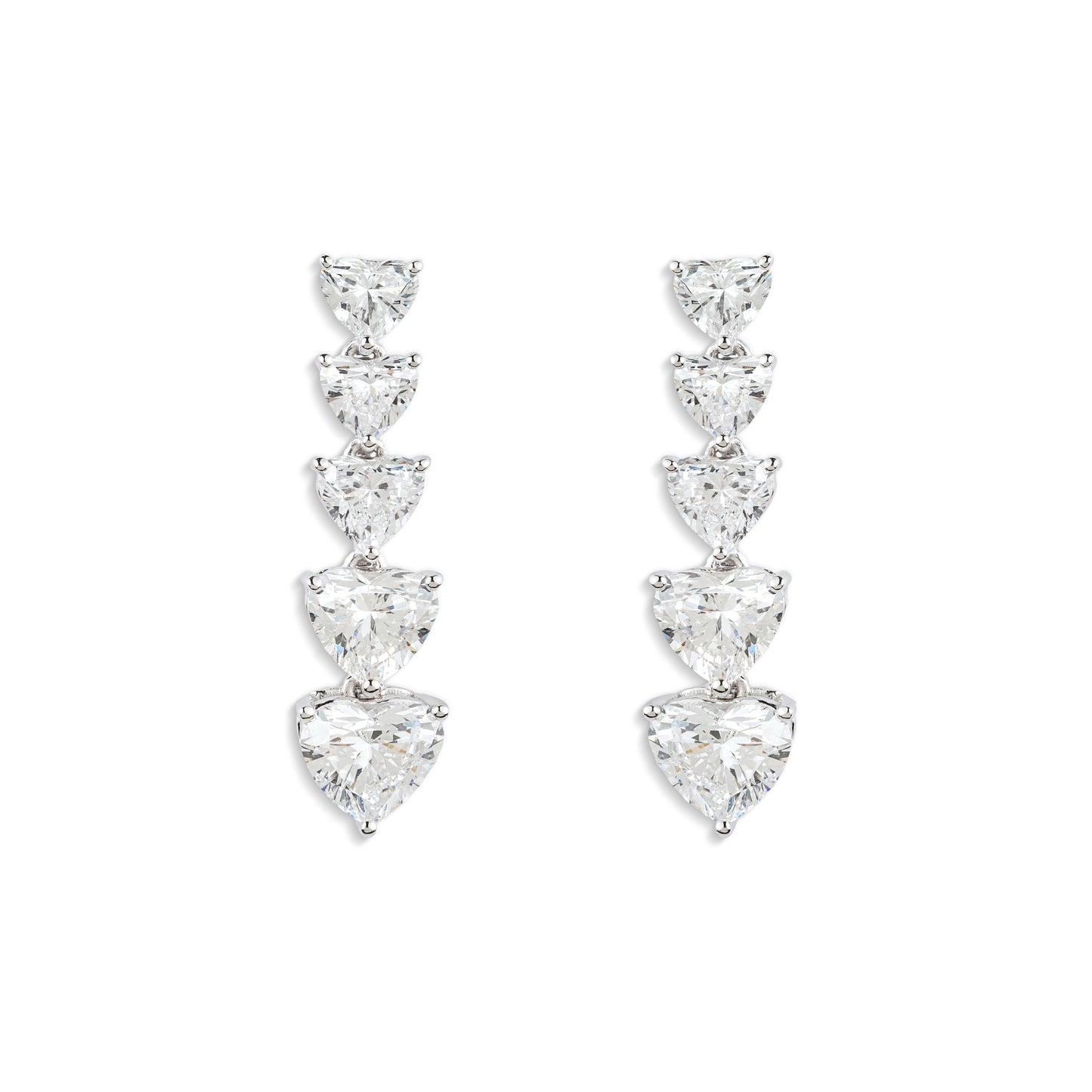 Heart Shape Diamond Earrings - ETERNAL JEWEL