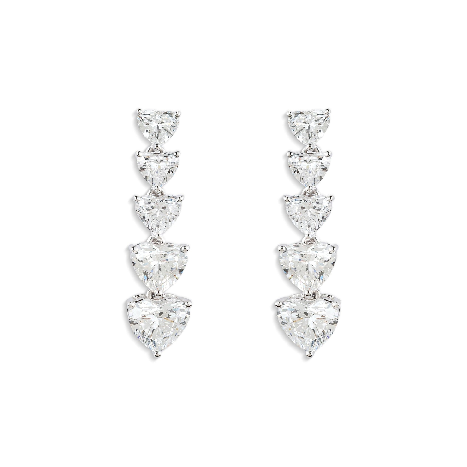 Heart Shape Diamond Earrings - ETERNAL JEWEL