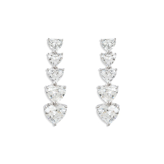 Heart Shape Diamond Earrings - ETERNAL JEWEL