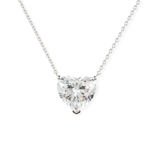 Heart Shape Gold & Diamond Necklace - ETERNAL JEWEL