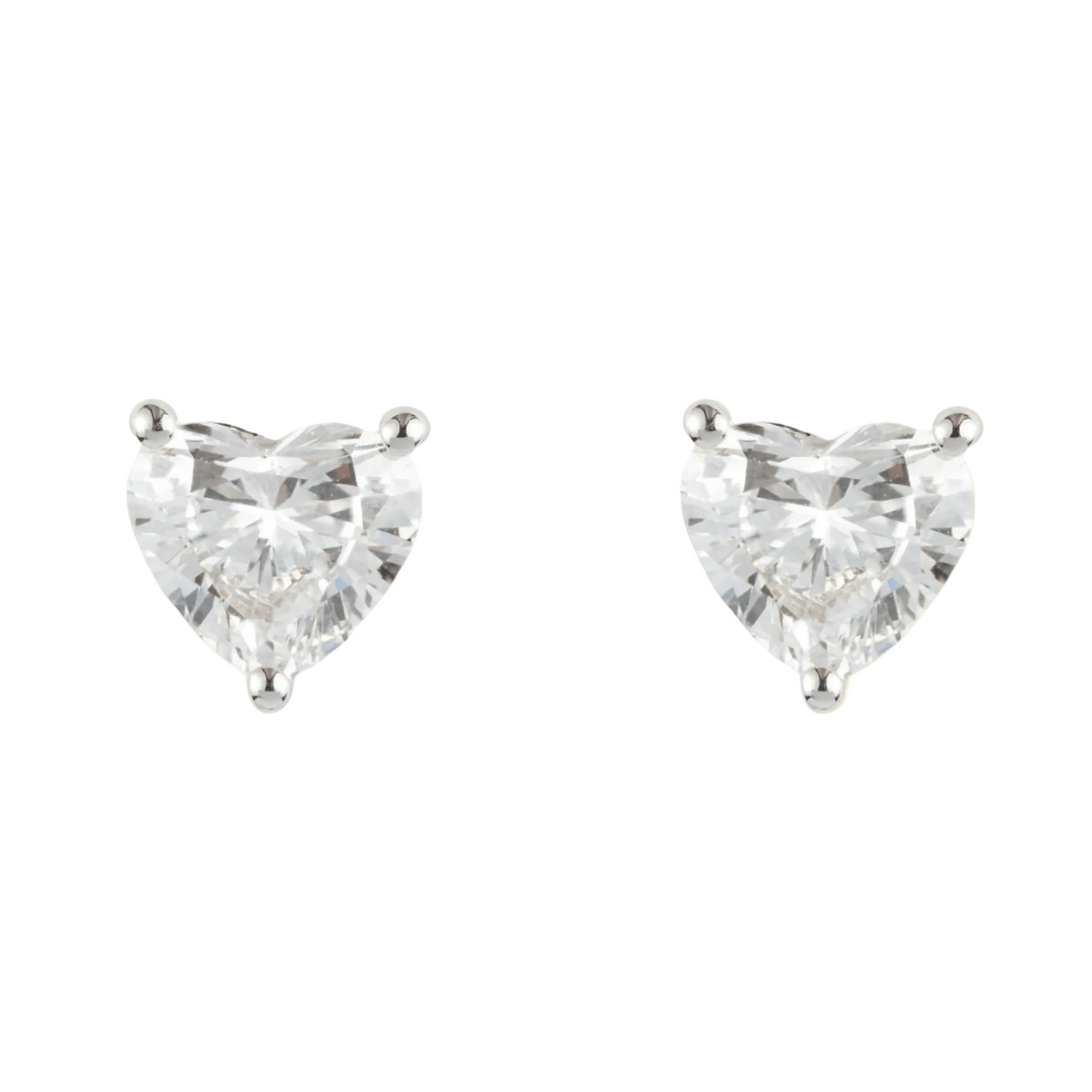 Heart Shaped Diamond Earrings - ETERNAL JEWEL