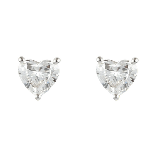 Heart Shaped Diamond Earrings - ETERNAL JEWEL