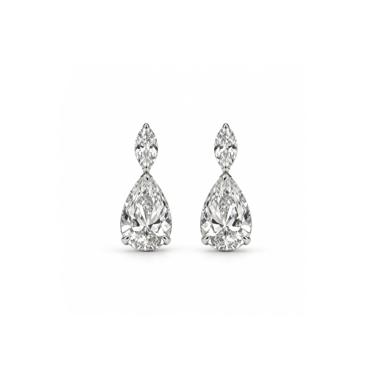 Marquise & Pear Drop Diamond Earrings - ETERNAL JEWEL