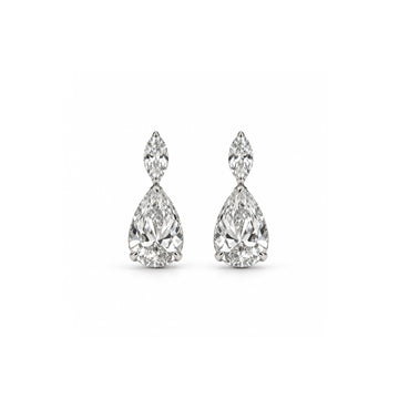 Marquise & Pear Drop Diamond Earrings - ETERNAL JEWEL
