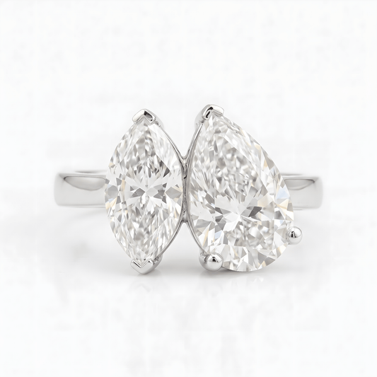 Marquise & Pear Toi et Moi Diamond Ring - ETERNAL JEWEL