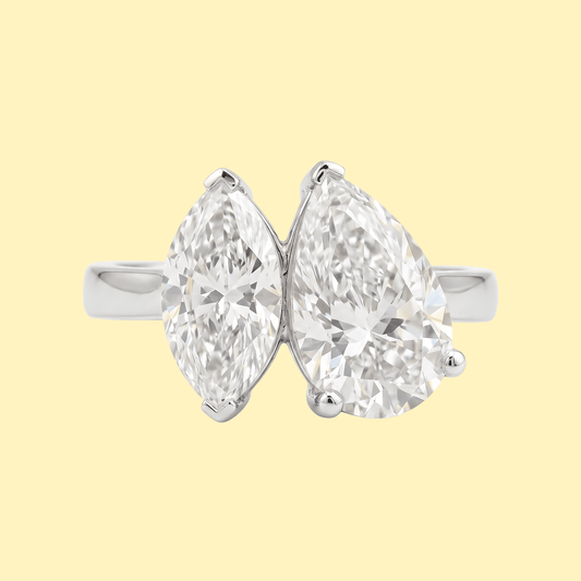 Marquise & Pear Toi et Moi Diamond Ring - ETERNAL JEWEL