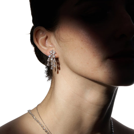 Multicut elegance: Triple drop earrings - ETERNAL JEWEL