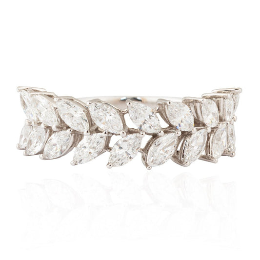 Nature's Touch: Intricate Leaf Design Ring - ETERNAL JEWEL