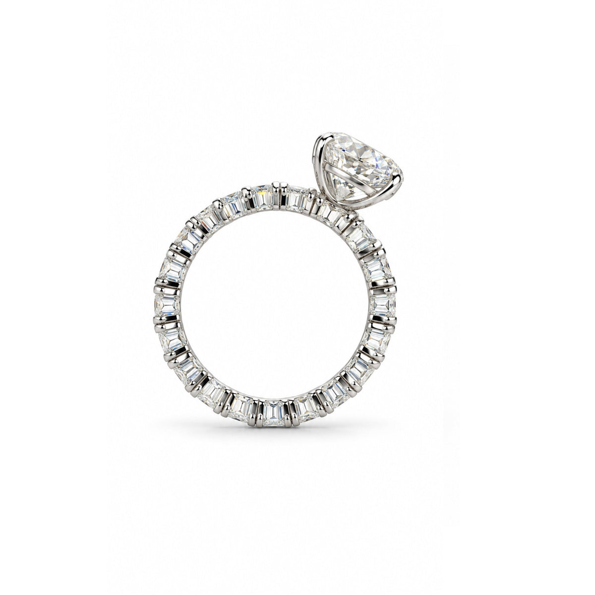 Oval Diamond Eternity Solitaire Ring - ETERNAL JEWEL