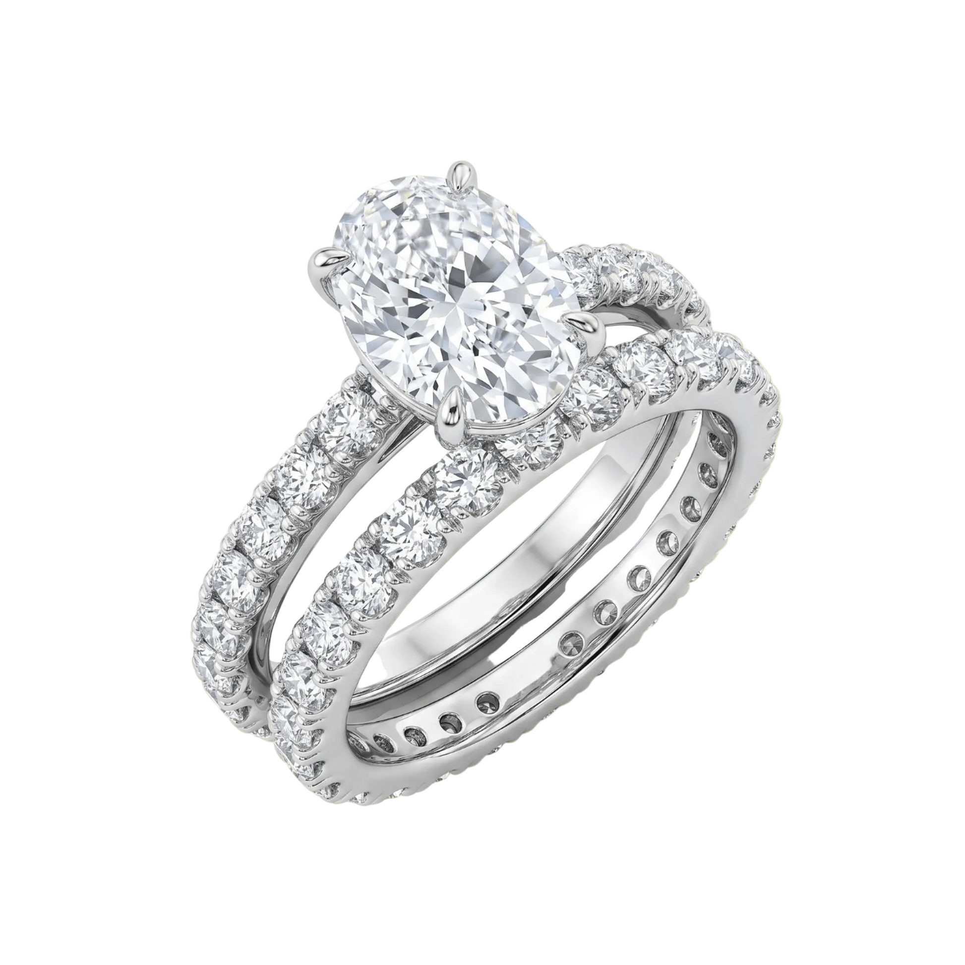 Oval Twin Diamond Ring - ETERNAL JEWEL