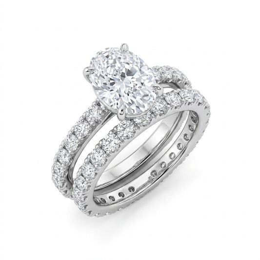 Oval Twin Diamond Ring - ETERNAL JEWEL