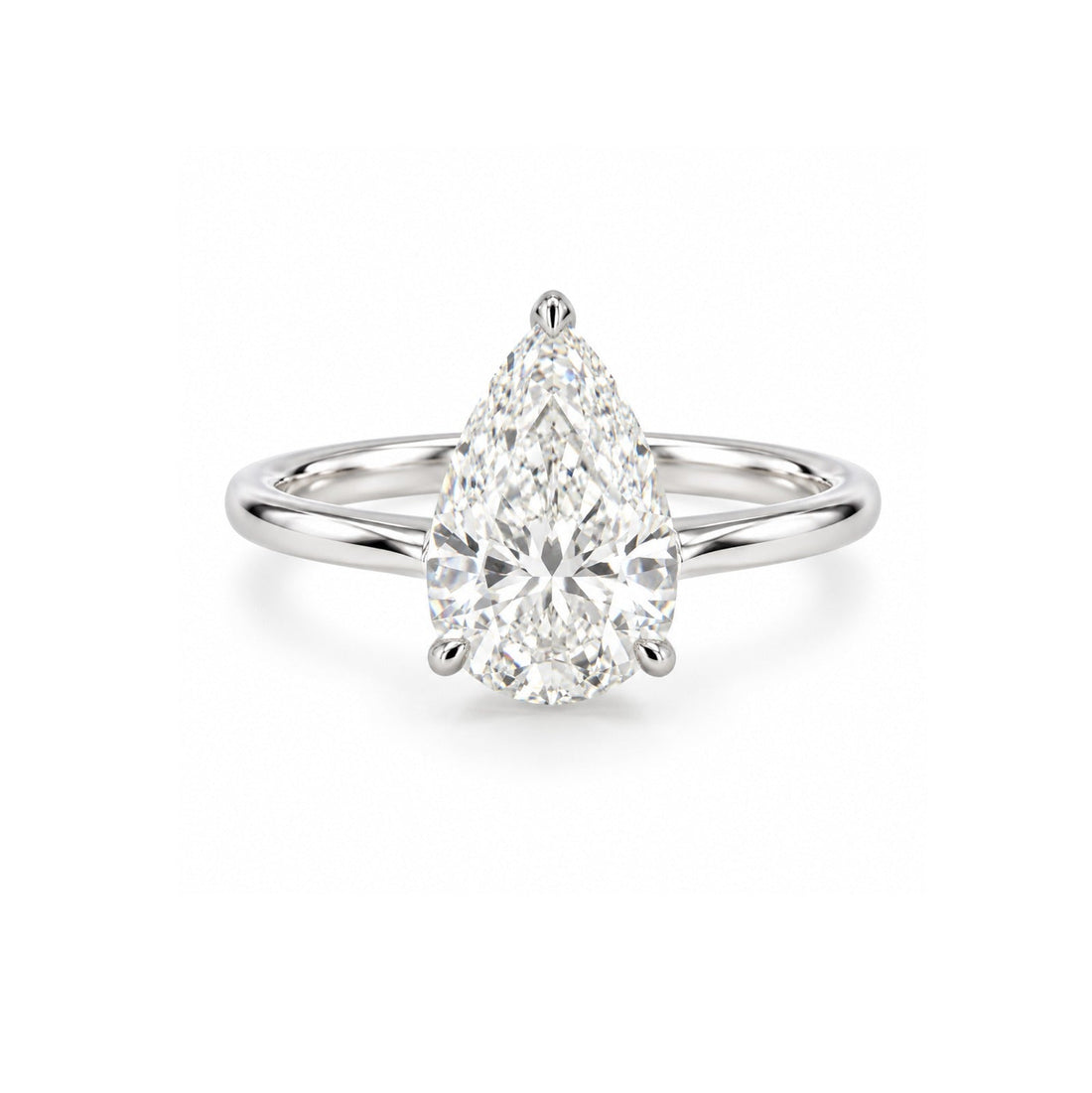 Pear-Cut Diamond Solitaire Ring - ETERNAL JEWEL