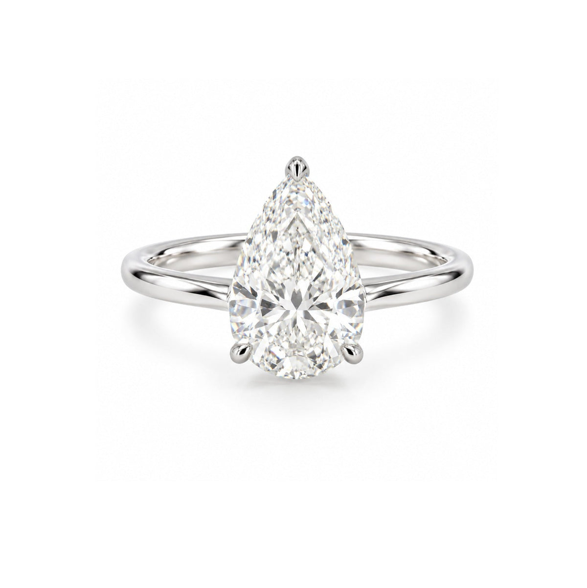 Pear-Cut Diamond Solitaire Ring - ETERNAL JEWEL