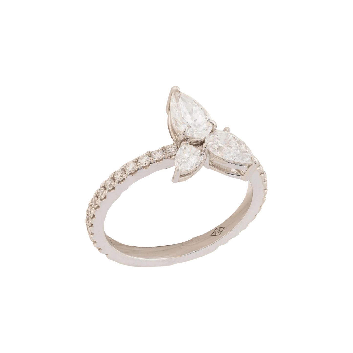 Pear Cut Floral Ring - ETERNAL JEWEL