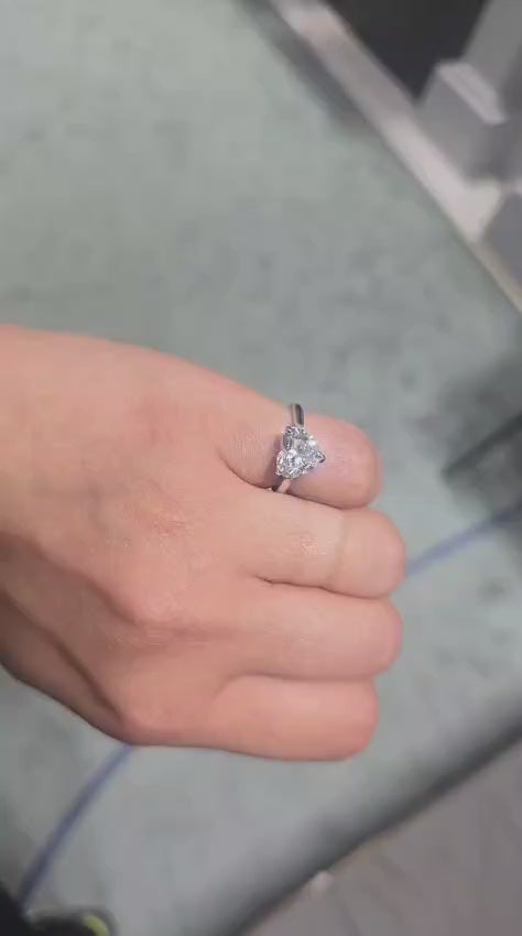 Classic Heart Cut Solitaire Ring
