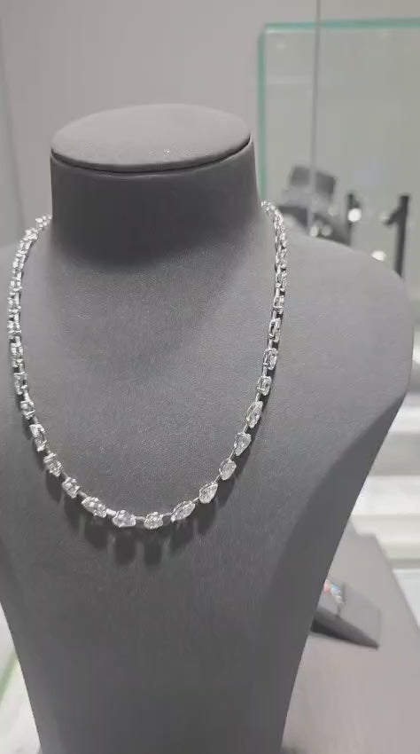 Timeless Cluster Diamond Necklace (Multi-cut 24 Carats)
