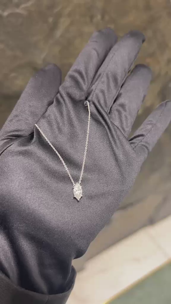 Solitaire Necklace (Marquise)