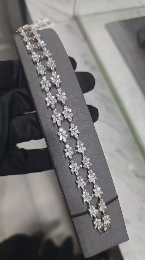 Twin Floral Diamond Bracelet