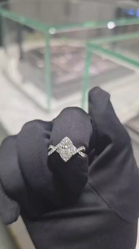 Marquise Diamond  Twisted Ring