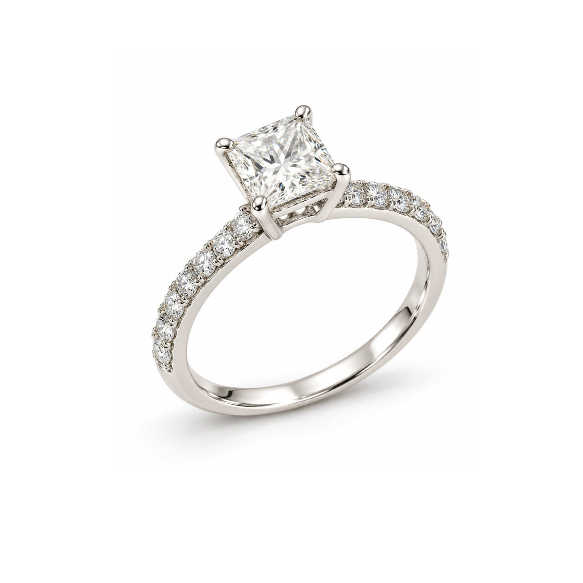 Princess-Cut Diamond Solitaire Ring - ETERNAL JEWEL