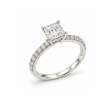Princess-Cut Diamond Solitaire Ring - ETERNAL JEWEL