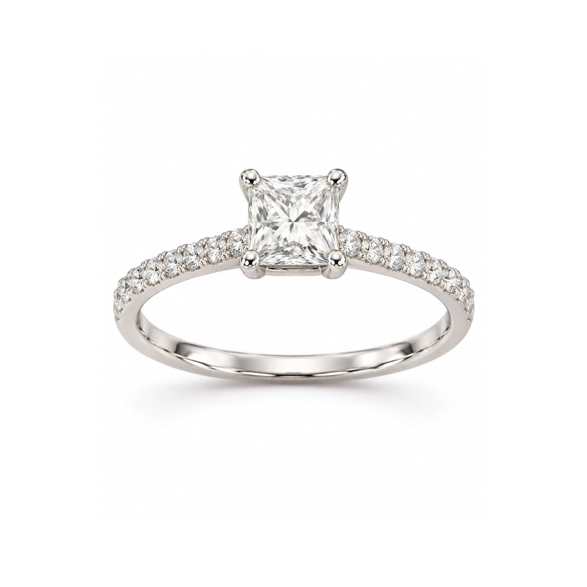 Princess-Cut Diamond Solitaire Ring - ETERNAL JEWEL