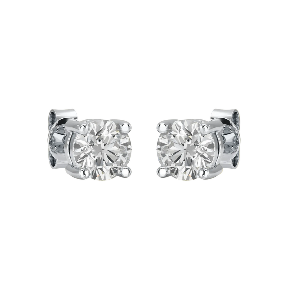 Round Brilliance Diamond Stud Earrings (6 carats) - ETERNAL JEWEL