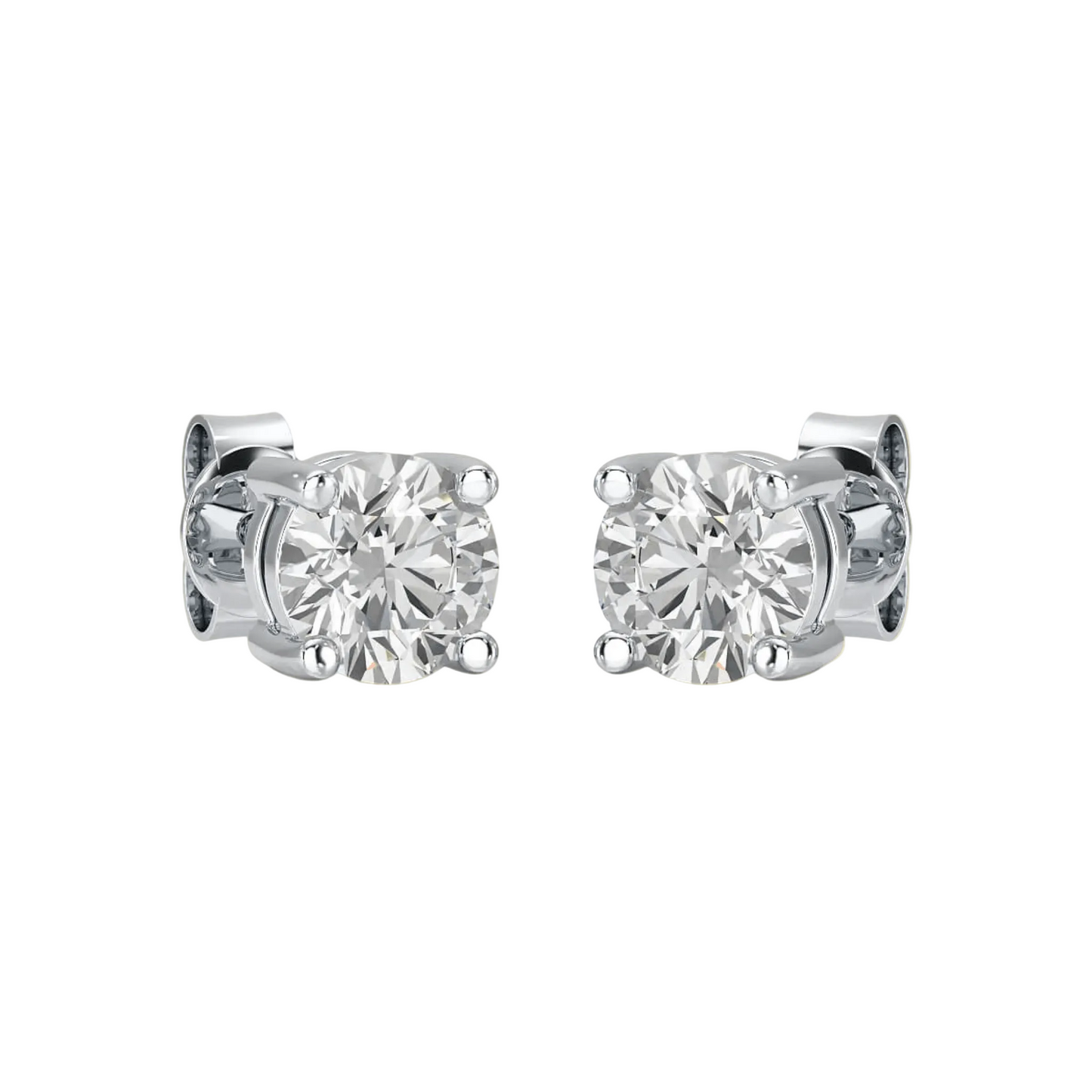 Round Brilliance Diamond Stud Earrings (6 carats) - ETERNAL JEWEL