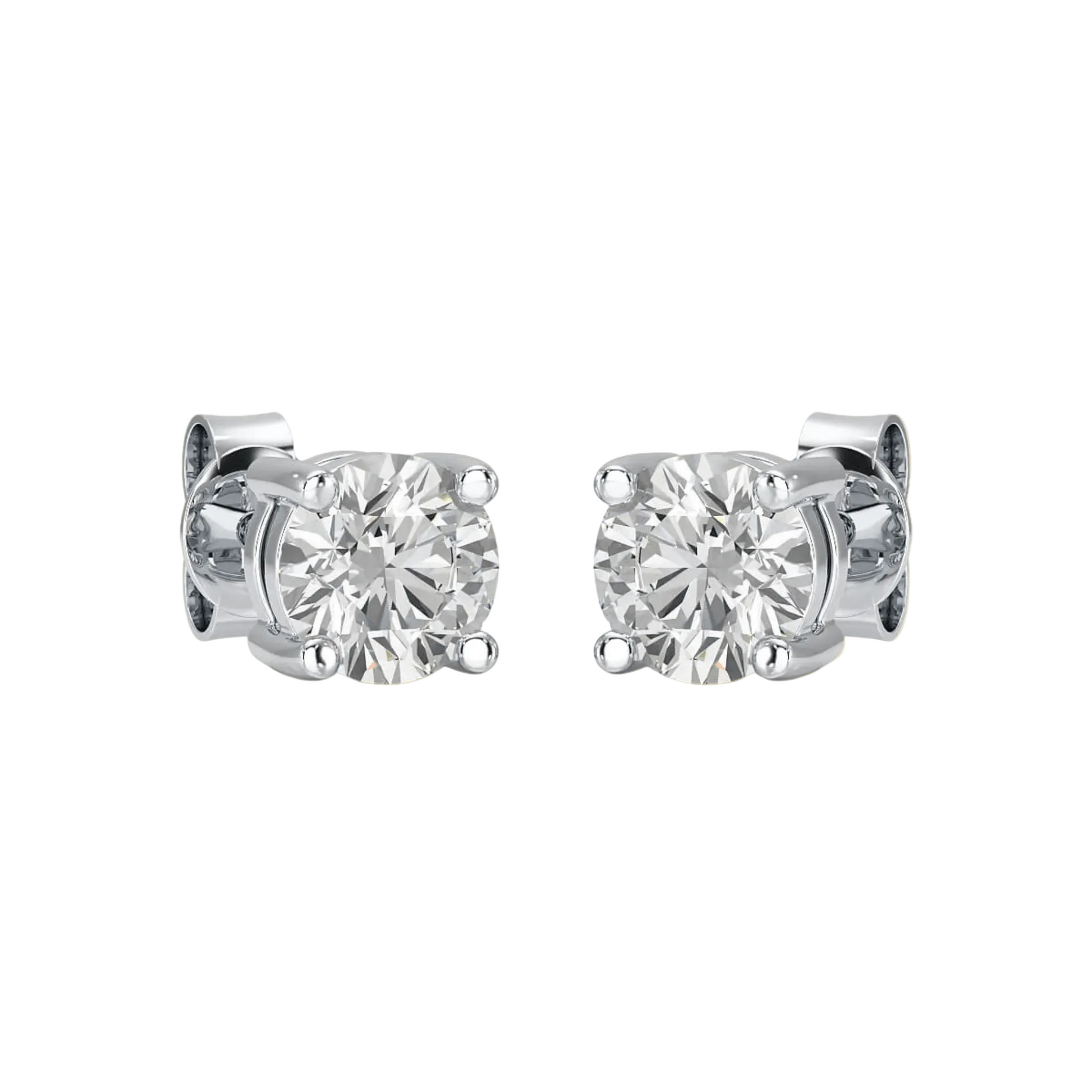 Round Brilliance Diamond Stud Earrings (6 carats) - ETERNAL JEWEL