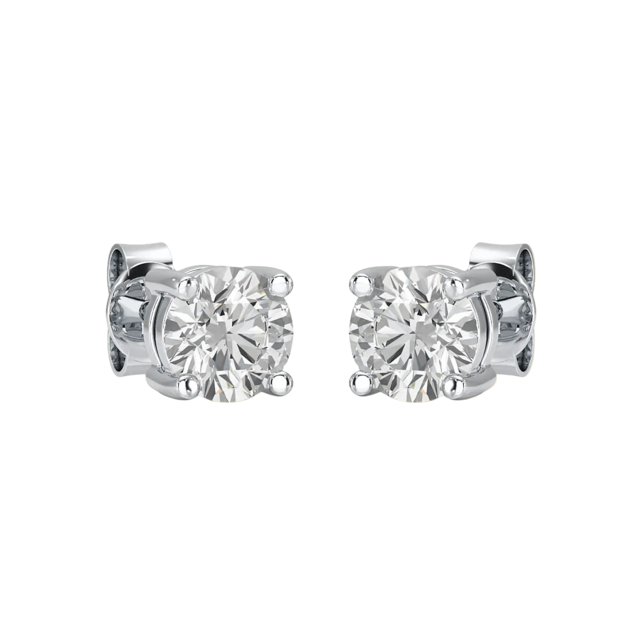 Round Brilliance Diamond Stud Earrings (6 carats) - ETERNAL JEWEL