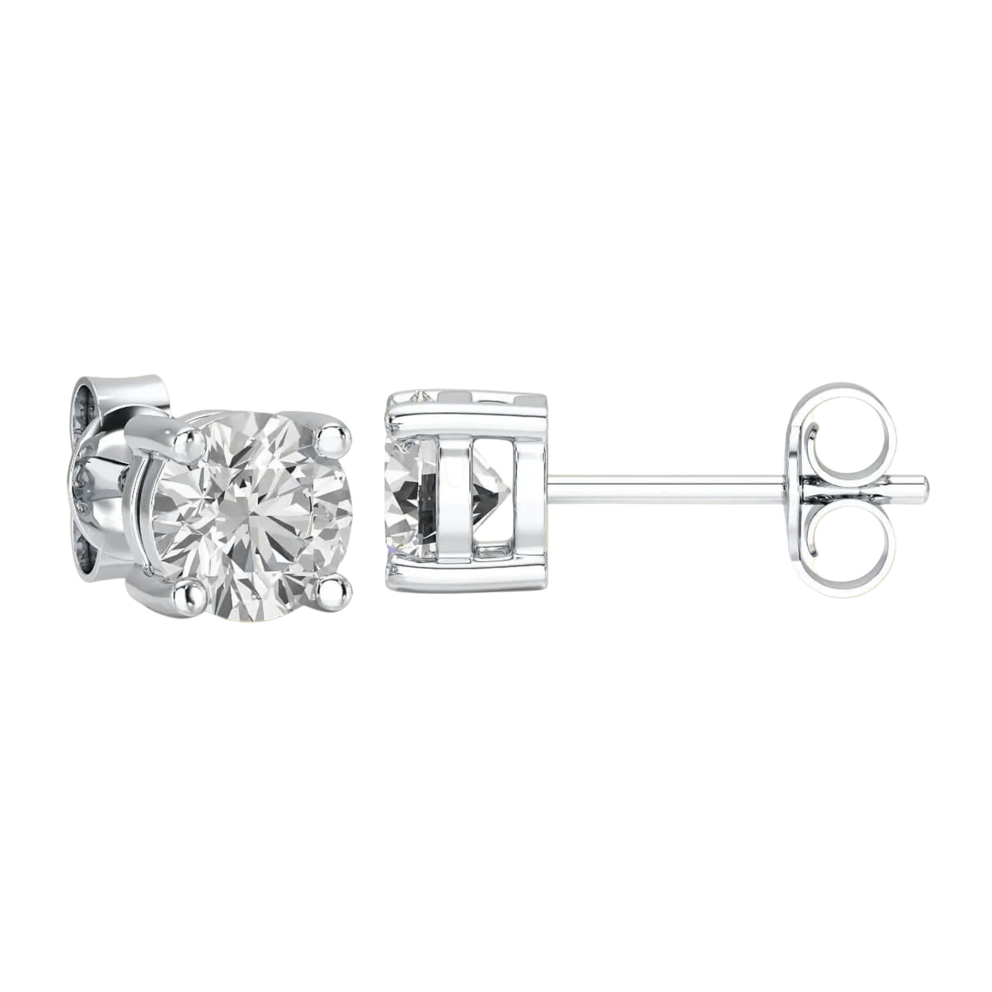 Round Brilliance Diamond Stud Earrings (6 carats) - ETERNAL JEWEL