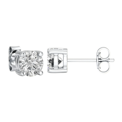 Round Brilliance Diamond Stud Earrings (6 carats) - ETERNAL JEWEL