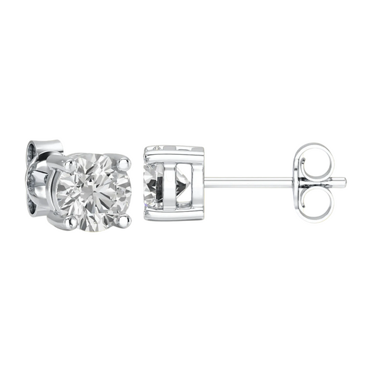 Round Brilliance Diamond Stud Earrings (6 carats) - ETERNAL JEWEL