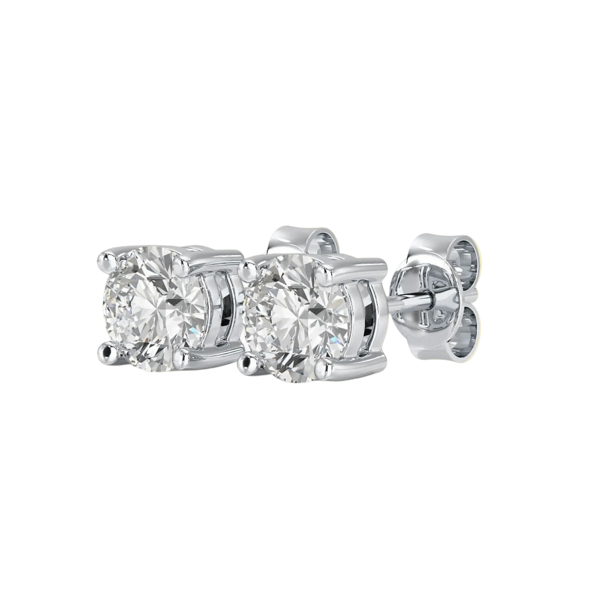 Round Brilliance Diamond Stud Earrings (6 carats) - ETERNAL JEWEL
