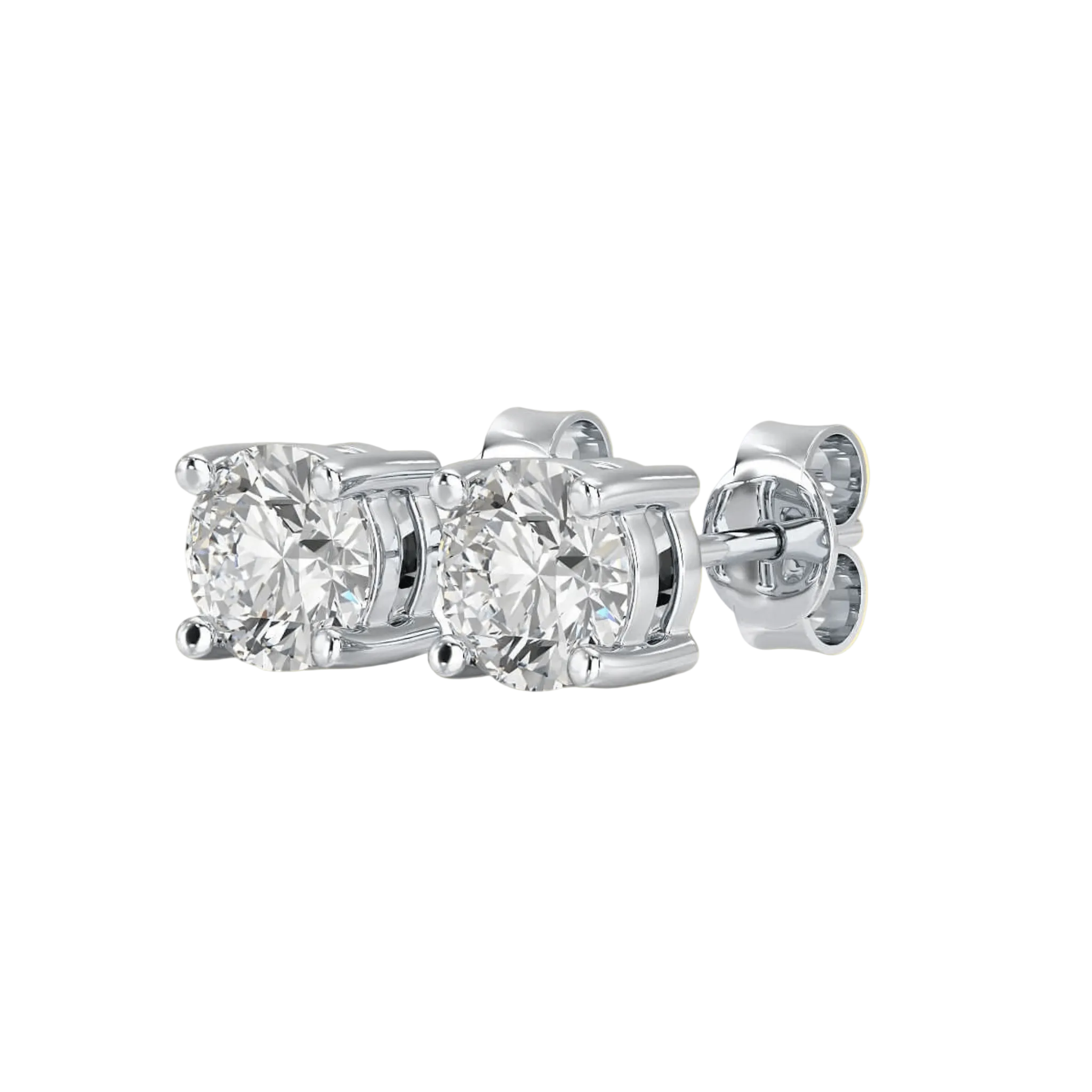 Round Brilliance Diamond Stud Earrings (6 carats) - ETERNAL JEWEL