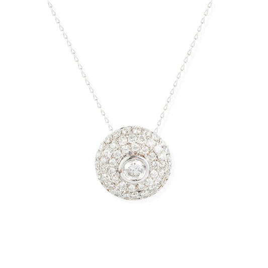 Round Shape Gold & Diamond Necklace - ETERNAL JEWEL