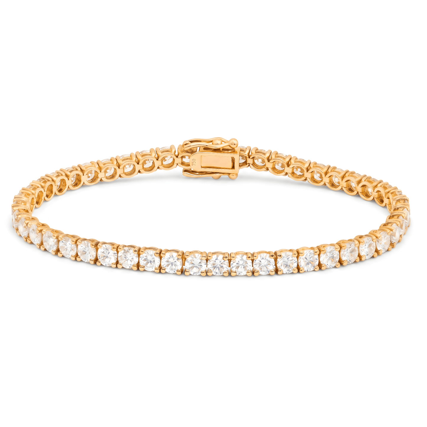 Tennis Bracelet (Yellow Gold) - ETERNAL JEWEL