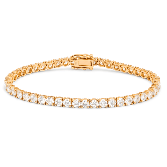 Tennis Bracelet (Yellow Gold) - ETERNAL JEWEL