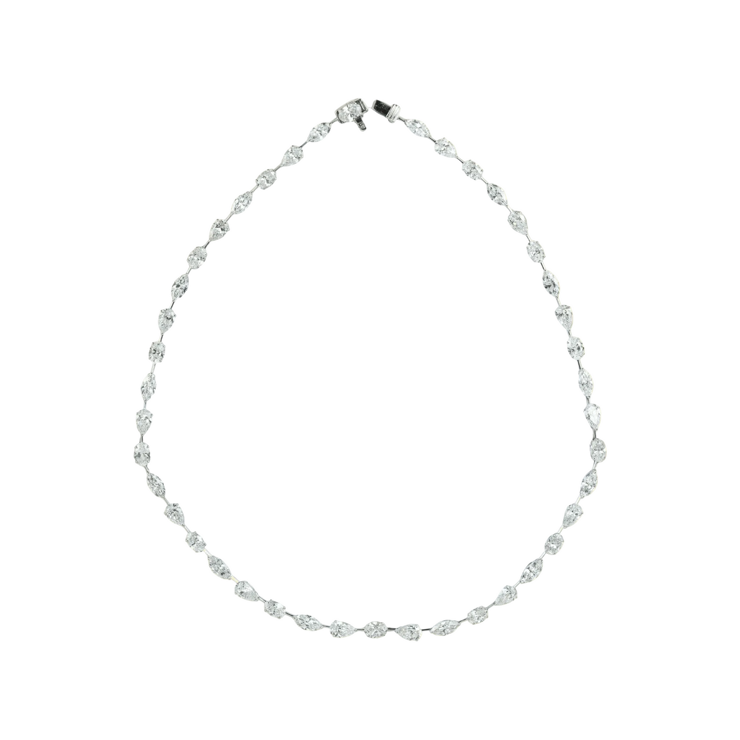 Timeless Cluster Diamond Necklace (Multi - cut 24 Carats) - ETERNAL JEWEL