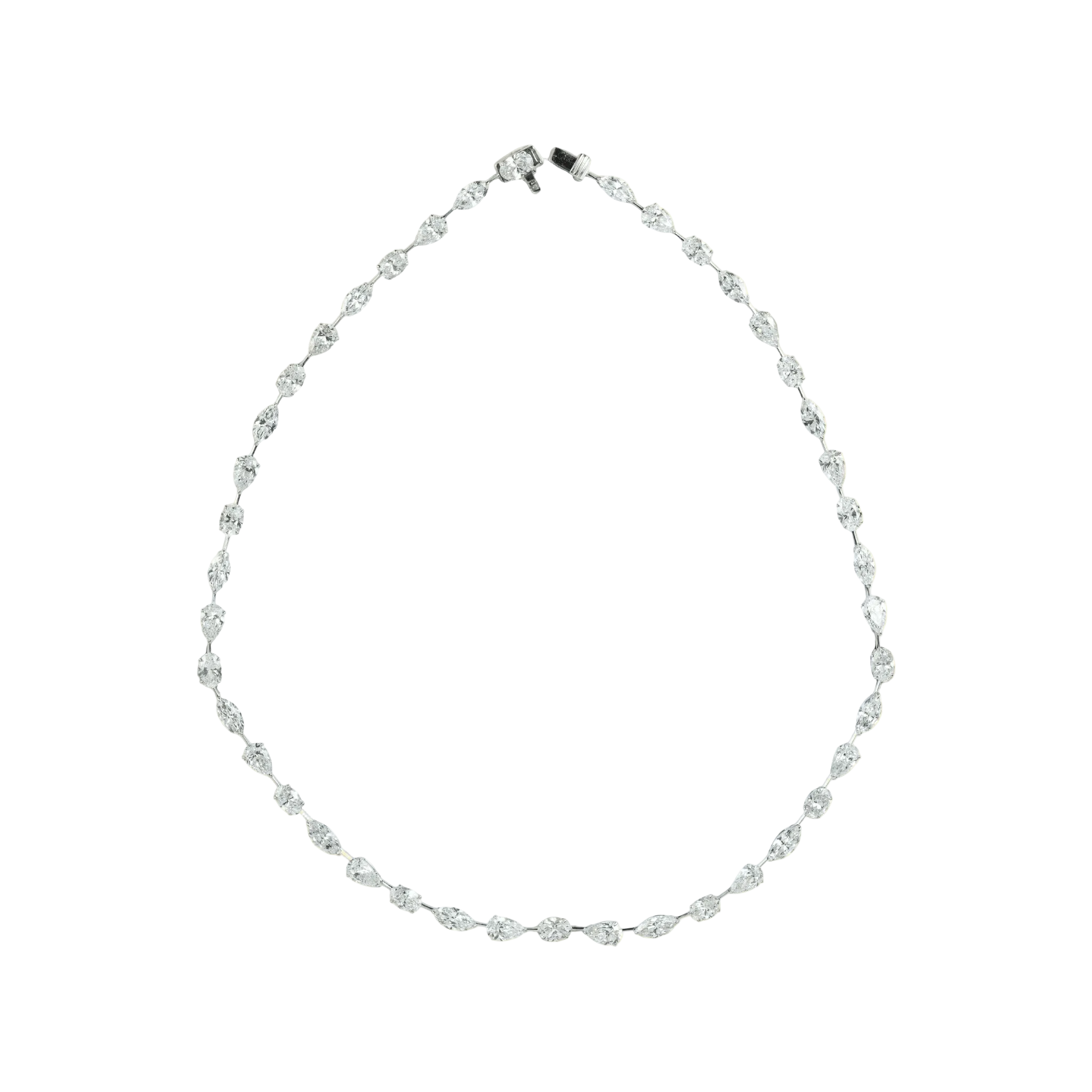 Timeless Cluster Diamond Necklace (Multi - cut 24 Carats) - ETERNAL JEWEL